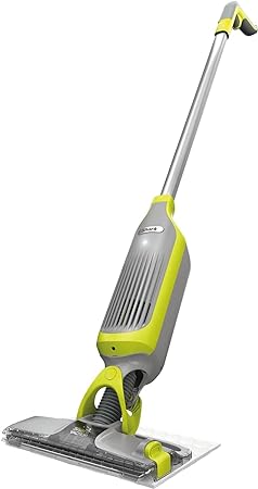 SHARK VM190 VACMOP Cordless Multi Surface Hard Floor Tile Wood Lightweight Floor Cleaner Vacuum Mop with (1) Disposable Pad, No Cleaning Solution Included, Light Gray/Green (Renewed)