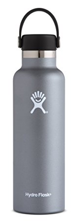 Hydro Flask Double Wall Vacuum Insulated Stainless Steel Leak Proof Sports Water Bottle, Standard Mouth with BPA Free Flex Cap