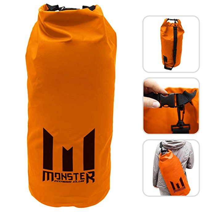 Premium Waterproof Dry Bag, Sack with phone dry bag and long adjustable Shoulder Strap Included, Perfect for Kayaking / Boating / Canoeing / Fishing / Rafting / Swimming / Camping / Snowboarding