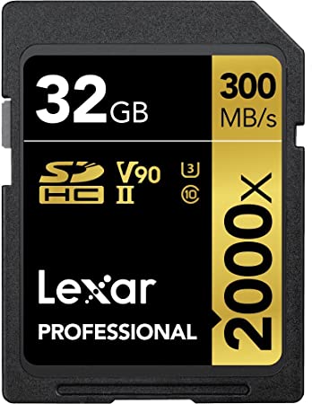 Lexar Professional 2000x 32 GB SDHC UHS-II Card w/o Reader, Up To 300MB/s Read (LSD2000032G-BNNAG)