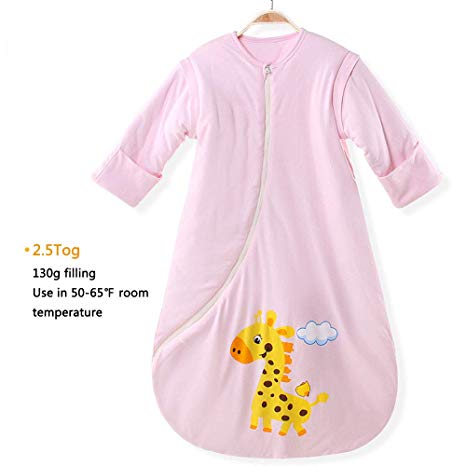 EsTong Unisex Baby Cotton Sleeper Gowns Toddler Wearable Blankets Long Sleeve Sleeping Bag Sack