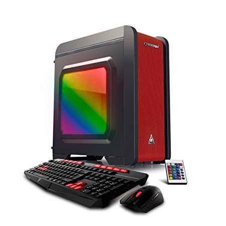 CybertronPC Rhodium GXM7200A Gaming PC - AMD Ryzen 7 1700 3.0GHz 8-Core, 8GB DDR4,GeForce GTX 1050, 1TB HDD,RGB Lighting w/Remote, Windows 10 Home