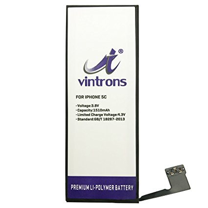 VINTRONS, iPhone 5C Battery, 616-0667, G69TA007H, PP11AT11S-1, Battery For iPhone 5C, A1456, A1507, A1526, A1532, iPhone Light 32GB,