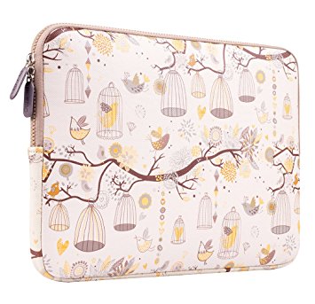 Plemo 13-13.3 Inch Laptop Sleeve Case Waterproof Canvas Fabric Bag for MacBook Air / 13.3-Inch Laptops / Notebook, Yellow