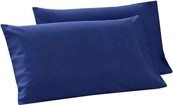 Nimoco Soft Pillowcases 20"x 30" Made by Skin-Friendly Polyester Set of Two Cases - Blue