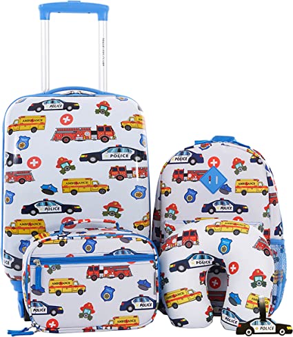 Travelers Club 5 Piece Kids' Luggage Set, First Responders