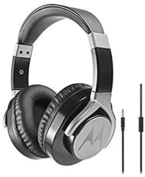 Motorola Pulse Max Wired Over-Ear Headphones Hi-Fi Sound with Mic Universal with 3.5mmm Jack with Stylus (Renewed)