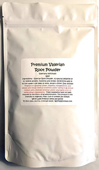 Premium Valerian Root Powder | 16oz 1lb pound | White Label Herbs | Valeriana Officinalis fresh clean herb aromatic