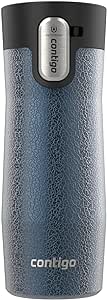 Contigo® AUTOSEAL® West Loop Vacuum-Insulated Stainless Steel Travel Mug with Easy-Clean Lid, 16 oz, Crystal Blueberry