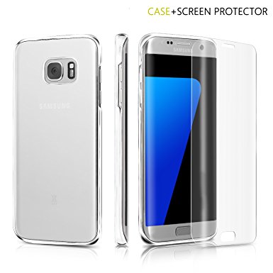 Bestfy-Galaxy S7 Edge Screen Protector Full Coverage 3D Glass tempered Screen Protector   Phone Case for Samsung Galaxy S7 Edge
