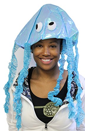 Costume Accessory -Iridescent Novelty Jellyfish Hat (One size fits most)