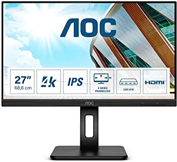 AOC U27P2 3840x2160 IPS Sparkling images and peak performance in a 27” UHD 4K display