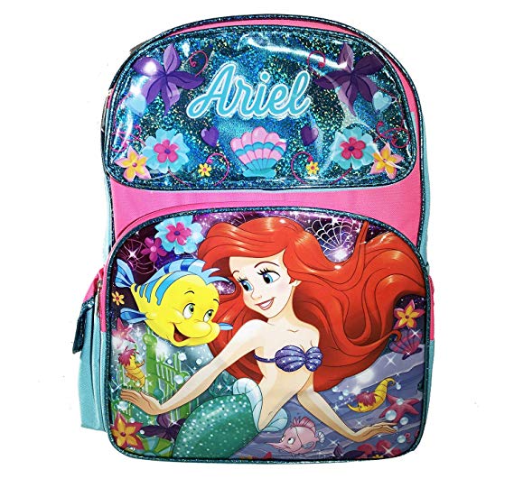 The Little Mermaid Ariel 16" Large School Backpack Book bag