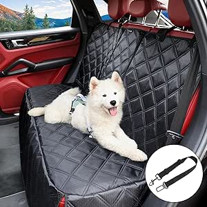 KYG Dog Seat Cover for Back Seat Nonslip Back Seat Cover for Dogs Waterproof Pet Car Seat Cover Compatible with ISOFIX Fit Most Cars Trucks SUVs