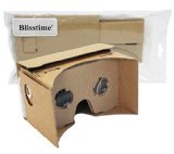 Blisstime DIY Google Cardboard 3d Vr Virtual Reality 3d Glasses for Iphone Samsung HTC Cellphones 3-5 Inch Screen