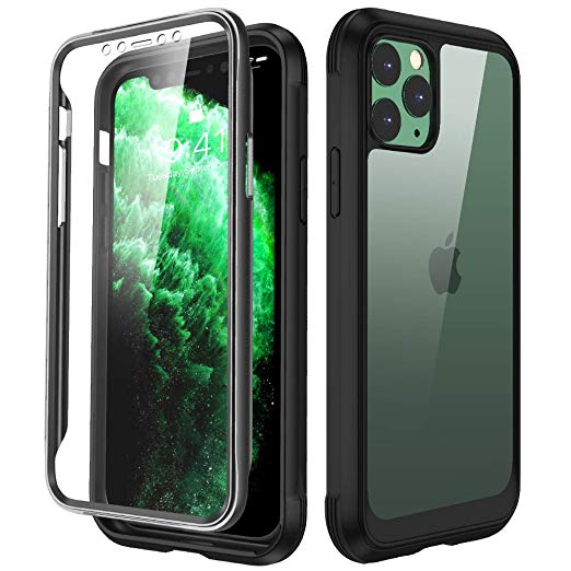 Miracase for iPhone 11 Pro Max 6.5Inch,Clear Full Body Heavy Duty Case with Screen Protector Shockproof Scratch Resistant Rugged Case Cover Compatible with Apple iPhone11 Pro Max