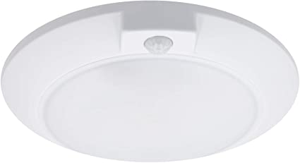 Maxxima 6 in. Round, Motion Sensor LED Ceiling Mount Light Fixture, 3000K Warm White, 600 Lumens Closet Light