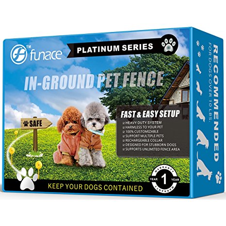 Invisible InGround Dog Fence System (Platinum) - 100% Safe & Effective Electric Underground Wired Pet Containment Kit - Give Your Dog The Space And Freedom to Run Around - 100% Waterproof Rechargeable
