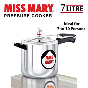 Hawkins Miss Mary Aluminium Pressure Cooker, 7 litres