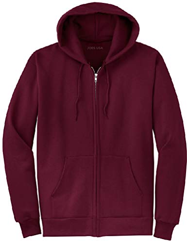 Joe's USA Full Zipper Hoodies - Hooded Sweatshirts in 28 Colors. Sizes S-5XL