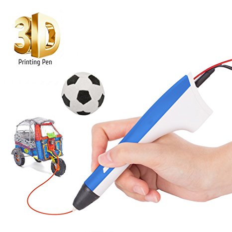 3D Printing Pen, SUNLU 3D Drawing Pen, 1 Button Operation, Fingerstalls & PCL,PLA 3D printer fialment Refills, Gifts & Toys For kids & Adults Doodler/ 3D Modeling Creative/ Education,Blue