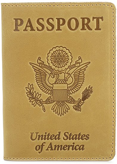 Shvigel Leather Passport Cover - Holder - for Men & Women - Passport Case