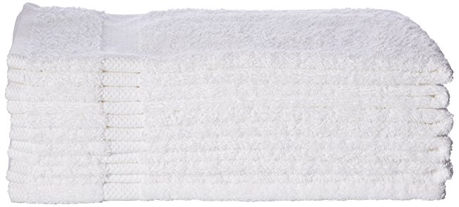 Luxury Hotel & Spa Towel Turkish Cotton Wash Cloths - White - Honeycomb - Set of 12