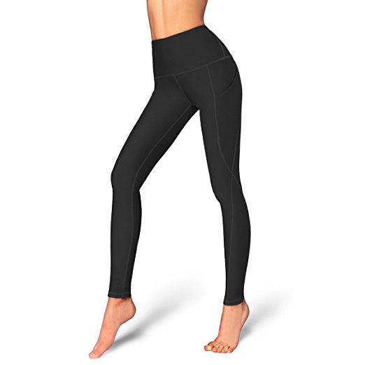 Occffy High Waist Out Pocket Yoga Pants for Women Tummy Control Workout Clothes Ladies Leggings