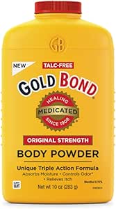 Gold Bond Medicated Powder Triple Action Relief 10 Ounce (Talc-Free)