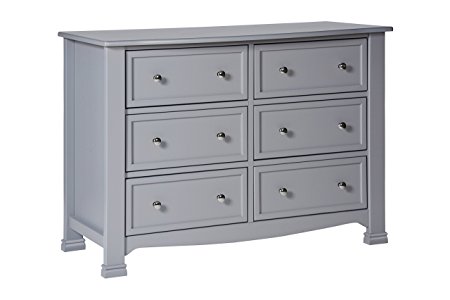 DaVinci Kalani 6 Drawer Double Wide Dresser KD, Grey