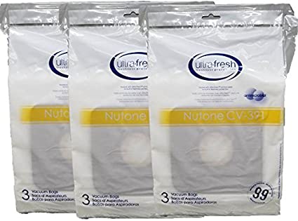 9 Pack Casa Fresh Replacement Bags Compatible with NuTone 391 Central Vacuums. Compatibe with Nutone CV353, CV450, CV391, CV400, CV350,CV351 VX475 44186, CV352,CV653 CV750, CF3918