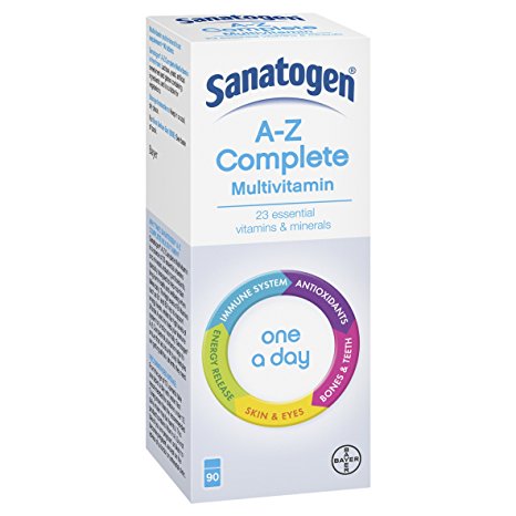 Sanatogen A-Z Complete 23 essential Vitamins and Minerals 90 Tablets