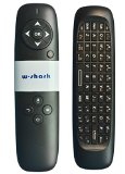 W-Shark 2015 Release 24G Professional Wireless Mini Flying Air Mouse Remote Keyboard Multi-media Remote Control 3D Motion Sense for PCSmart TVAndroid TV BoxTV3D Somatic Games Black