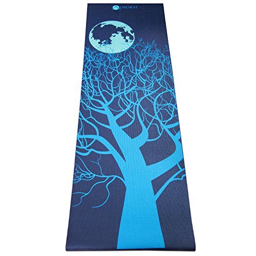 Aurorae Printed 5mm Thick Yoga Mat with Non Slip Rosin