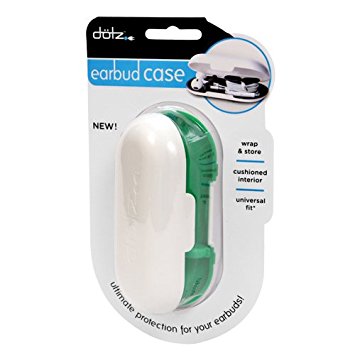 Dotz Earbud Case for Cord and Cable Management, Emerald Green (EBC38M-CE)