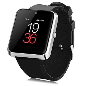 Smart WatchHaier V1 Black Bluetooth Wrist Smartwatch - Heart Rate MonitorSmartphone MateIncoming Call SyncMusic SyncMessage ReminderAnti-lost03m Camera for IOS and Android Black
