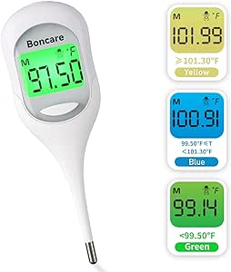 Boncare Thermometer for Adults and Kids, Digital Thermometer for Fever with 9 Seconds Fast Reading