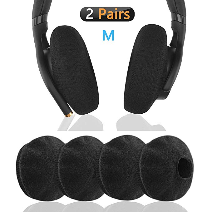 Geekria Sweater Cover for Sony WH1000XM3, WH1000XM2, 1000X, WHCH700N, XB950B1, XB950N1, 1AM2 Headphones/Stretchable Knit Fabric Earcup Protectors/Fits 3.14-4.33 inches Headset Earcups (Black)