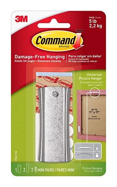 Command 17047 Sawtooth Sticky Nail and Stabiliser Strips - Silver, Pack of 1