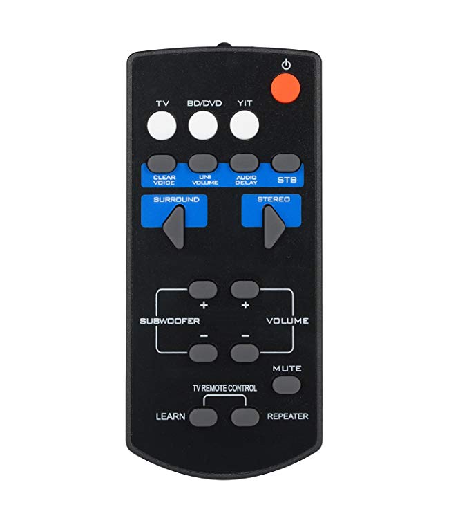 Motiexic Remote For Yamaha FSR60 WY57800 Remote Fit For Yamaha Soundbar ATS1010 YAS101 YAS101BL YAS-201 YAS-201BL YAS-CU201 FSR60 WY57800 FSR62 ZC94940