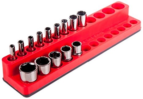 Torin Big Red Tool Organizer: Magnetic Socket Rack, 1/4" Drive Sockets