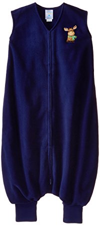 HALO Big Kids Sleepsack Micro Fleece Wearable Blanket, Blue Moose, 4-5T