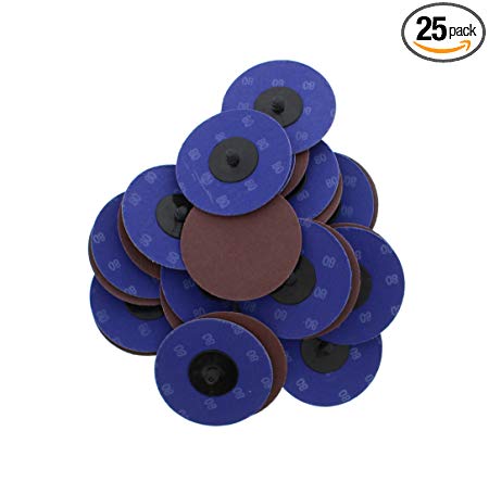 ABN Aluminum Oxide Sanding Discs 25-Pack, 3” Inch, 80 Grit - Metal Sanding Wheels for Surface Prep and Finishing Work