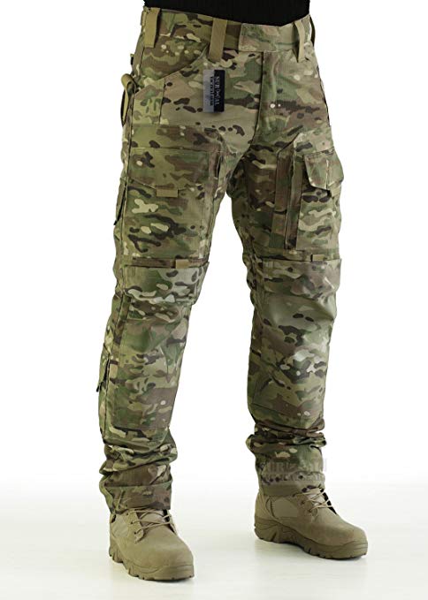 ZAPT Tactical Molle Ripstop Combat Trousers Army Multicam/A-TACS LE Camo Pants for Men