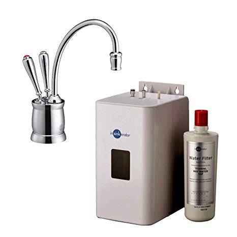 Insinkerator F-HC2215C Chrome Instant Hot & Filtered Cold Water Tap with The Tank and Filter Kit