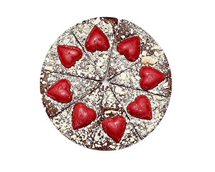 Luxury 10 inch Chocolate Pizza 10 with Hearts