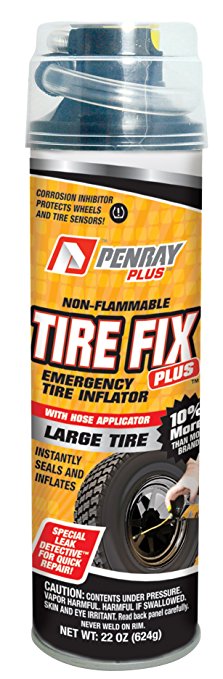 Penray 80862 Tire Fix Plus Emergency Tire Inflator – with Hose - 22-Ounce Aerosol Can
