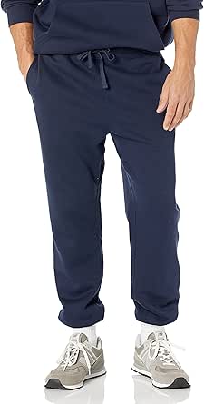 Amazon Essentials Men's Relaxed-Fit Closed-Bottom Sweatpants (Available in Big & Tall)