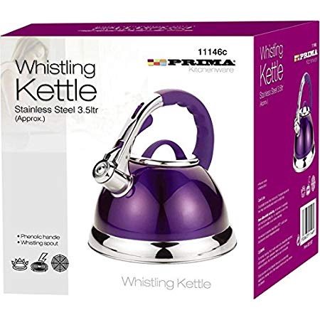 Prima Stainless Steel Whistling Kettle Purple