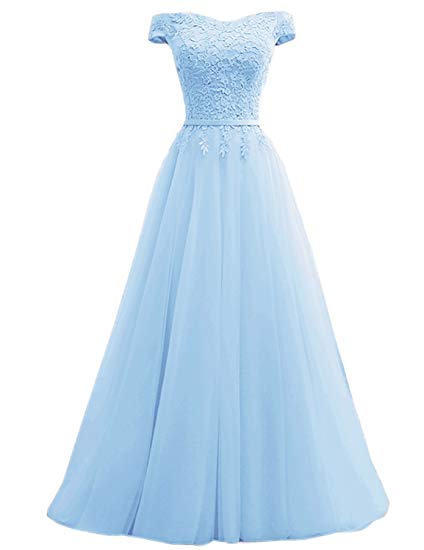 Clearbridal Women's Chiffon A-Line Formal Prom Party Dress Sequins Bridesmaid Gowns SD312